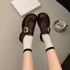Novos Moccasins Estilo Britânico Outono 2025 para Mulheres Sapatos Femininos Versáteis da Moda que Aumentam a Altura Salto Bloco Sola Grossa Sapatos Baixos de Couro