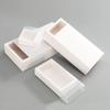 Cajas de Cartón Kraft Plegables con Cajón en Stock, Empaque Mate de Cartulina Blanca para Ropa Interior y Calcetines, Empaque Transparente Ecológico, Personalización al por Mayor