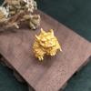 Anillo Ajustable para Hombre Chapado en Oro con Diseño de Cabeza de Dragón, Estilo Social Unicornio, Joyería de Anillo Abierto Ajustable