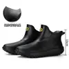Nuevas botas de lluvia cortas estilo alemán para pesca, trabajo, zapatos de goma impermeables para cocina, zapatos de agua para parejas, botas de lluvia ligeras de suela gruesa y baja