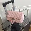 Bolso Cuadrado Pequeño Acolchado con Cadena Estilo Chanel para Mujer, Nuevo Modelo 2026, Bolso de Mano y Bolso de Hombro, Bolso Cruzado de Lujo Ligero Versátil y de Moda