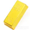 Pequeño Ladrillo de Oro de Plástico Electroplateado Tope de Puerta Adorno Pepita de Oro Decorativa Barra de Oro Falsa Modelo de Muestra Adorno Creativo