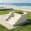 Novos floreiros de terrazzo colorido finamente polido para construção rural, fáceis de limpar e anti-incrustantes, para paisagismo, plantio e embelezamento de comunidades.