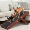 Escalera de escalada ajustable para mascotas de madera, rampa antideslizante para perros, mesita de noche, cama para perros pequeños y escalón para ayudar a los perros a subir y bajar de la cama