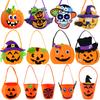 Halloween Suprimentos Decorativos Papelão DIY Bolsa de Abóbora Bolsa Não Tecido Bolsa de Abóbora Acabado Presente Saco de Doces