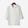 Sudadera con capucha de manga tres cuartos de 250 g, 100% fibra de poliéster, suéter tipo pullover todo en uno, versión con imagen