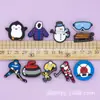 Nuevos Accesorios para Zuecos de Deportes de Invierno: Charms para Zapatos de Pingüino de Curling de PVC, Lindos Dibujos Animados para Decoración DIY de Zapatos de Jardín