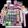 Kit Completo de Arte para Uñas con Polvo de Cristal y Líquido, Adecuado para Abrir un Salón de Uñas, Incluye Gel para Extensiones, Gel de Fototerapia y Opciones de Pulido, Específicamente para Uso en Salón