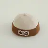 Gorra de Melón con Logo de Letra Fresco de Moda para Niños Venta al por Mayor Sombrero de Propietario Estilo Chino Otoño Gorra de Pana Cálida Hip-Hop para Niños