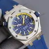 Relógio Masculino Mecânico Totalmente Automático Royal a Oak Série P Tipo Offshore à Prova d'Água com Luminoso