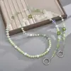 Nueva entrada, cadena cruzada ligera de lujo con cuentas de cristal para teléfono móvil, cadena híbrida con cuentas para teléfono móvil, cuerda colgante, decoración para equipaje, cordón para mujer