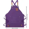 Delantal grueso nuevo modelo hecho a medida en stock para cocina casera, lona de 16 oz resistente a la suciedad con logotipo impreso, comercio exterior transfronterizo al por mayor