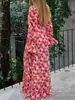 Bata larga holgada protectora del sol para vacaciones en la playa y la piscina, bata de playa floral estilo ins europeo y americano
