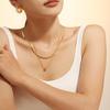 Nueva Moda Europea y Americana Estilo Playa Simple Joyería Personalizada Versátil Exagerada Gotas de Agua Collar de Múltiples Capas Apilado para Clavícula para Mujeres