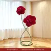 Conjunto de decoração para quarto de casamento, flores artificiais para sala de estar de casa nova, atmosfera de casamento com placa "felicidade dupla", fundo de roupão