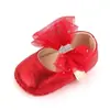 Zapatos para bebé de 0 a 1 año primavera y otoño zapatos de bebé para mujer lazo de gasa suela suave cómodos zapatos de princesa para bebé 2650