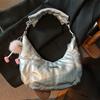 Bolsa de Axila para Mulheres, Grande Capacidade, Versátil para o Verão, Design de Nicho, Bolsa Dumpling Transversal de Ombro, Leve e Portátil