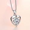 Collar elegante de plata con forma de corazón para mujer, estilo coreano, gran oferta, colgante de amor plateado, collar multicolor para novia, cadena de clavícula