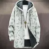 Amazon Temu Transfronteiriça Nova Jaqueta Moletom com Capuz de Veludo Estilo Europeu e Americano Masculina Popular Outono e Inverno 3D