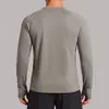 Camiseta interior base transpirable elástica para hombre, amigable con la piel, de manga larga, absorbente de humedad, para deportes al aire libre, correr, senderismo, fitness, casual