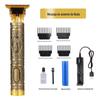 Máquina de cortar cabelo elétrica T9 à prova d'água, cabeça de óleo para escultura, empurrar, máquina de cortar cabelo elétrica, cabeça de barbear, máquina de cortar cabelo doméstica