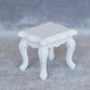 [Ventas Directas de Fábrica] 1:12 Accesorios para Casa de Muñecas Mini Escena Mesa de Café Cuadrada Blanca con Olas