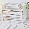 Estante de Almacenamiento de Archivos de Escritorio Transparente Estante de Almacenamiento Oficina Libro Cajón Acrílico Datos Acabado Lujo Ligero Caja