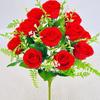 Flor Artificial de Rosa de Concubina Imperial de Paja Alta de 12 Cabezas Flor Artificial Decoración del Hogar Habitación de Rosa Sala de Estar Gran Ramo Arreglo Floral
