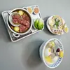 Nuevos y modernos imanes para refrigerador de resina 3D de Shaoxing, comida creativa, imanes culturales y creativos, juguete de comida realista más vendido en stock