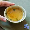 Taza de Té Negra Flint Verde Pavo Real de Fábrica Taza de Té Cerámica Flor de Rosa Taza Maestra Cubo de Juego de Té Kung Fu Taza Individual