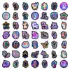 Adesivos de Desenho de Unicórnio Neon Coloridos, Materiais para Diário Coração Girly, Adesivos Decorativos Tendência Cool para Copo de Água, 50 Adesivos à Prova d'Água