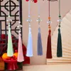 Pingente de Borla para Espada com Nó de Bambu Estilo Antigo Pingente de Bolsa DIY Nova Decoração Estilo Chinês Hanfu Pingente de Marcador de Página