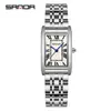 Reloj de Pareja Sanda Live Hot Reloj Cuadrado Vintage de Cuarzo Resistente al Agua Escala Romana Relojes para Hombre y Mujer