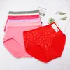 35.00 kg-90.00 kg algodón estampado simple talla grande cintura alta cadera triángulo ropa interior para mujer pantalones cómodos patrón de 5 yuanes