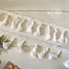 Em Estoque 4,5cm Franja de Vassoura Borla Renda Fio de Algodão Franja de Vassoura Toalha de Mesa Cortina Roupa Decoração de Casa Renda