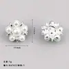 Botones Redondos de Perla y Flor, Botones Pequeños Exquisitos Estilo Chanel, Botones de Pedrería para Camisas de Primavera y Verano, Accesorios DIY