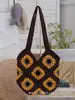 Bolsa de Palha Férias Nicho Bolsa de Palha Casual Tote Nova Bolsa de Mão de Grande Capacidade Bolsa Transversal Bolsa Feminina Tecelagem