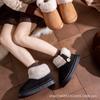 Botas de nieve de invierno para mujer, de Eva, con aumento de altura, suela gruesa, forro polar, cálidas, antideslizantes, para el hogar, zapatos de algodón Maomao con tacón y bolsa.