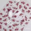 Pegatinas para Uñas Ins Retro Acuarela Rosa Delgadas Flexibles Semitransparentes Tinta Degradada Blanco y Negro Calcomanías Adhesivas para Uñas Set Completo