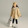 Chaqueta Casual con Capucha para Niñas Nueva Primavera 2024 Estilo Coreano para Niños Chaqueta Cortavientos Falsa de Dos Piezas con Diseño de Cintura