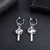Aretes de Cruz Torcida para Hombre, Aretes de Acero Inoxidable de Moda para Mujer, Accesorios de Moda de Nicho con un Toque de Lujo, Venta al por Mayor