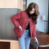 20262026 Chaqueta Roja Estilo Nuevo en Talla Pequeña Estilo Chanel