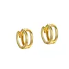 Brincos Argola Lisos Vazados em Prata de Lei S925 2025 Novo Luxo Acessível Design de Nicho de Ponta Brincos Elegantes Brincos