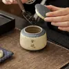 Mini Recipiente Criativo para Chá, Pote de Armazenamento, Mini Recipiente de Chá Cerâmico Vintage, Recipiente Doméstico Selado à Prova de Umidade para Chá Pu'Er
