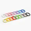 En Stock Hebilla de Resorte de Aleación de Zinc Pintada de Colores Anillo para Libro Accesorio de Llavero Anillo de Resorte Abierto Color Caramelo
