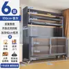 Estante de Almacenamiento para Cocina, Aparador, Armario de Almacenamiento, Horno de Microondas a Prueba de Polvo de Pie, Vajilla, Armario de Almacenamiento Multifuncional