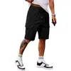 Pantalones Cortos Cargo Deportivos de Moda Versátiles de Verano para Hombre Color Sólido Sueltos Casuales para Exteriores Venta al por Mayor en Stock
