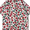 Camisa floral de manga corta con estampado de rosas estilo Hong Kong para hombres y mujeres, ropa de playa estilo tailandés, casual perezoso, comercio exterior textura suelta