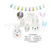 Juego de vajilla desechable de Pascua, plato de papel, vaso de papel, toalla de papel, cuerda, bandera, fiesta de cumpleaños infantil