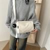 Bolso bandolera de pana de color liso de gran capacidad, novedad de 2024, sencillo y moderno, con colgante informal, para mujer